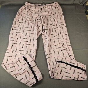 Victorias Secret Pink London Guard Print Pajama Pants Cotton Rickrack Trim M